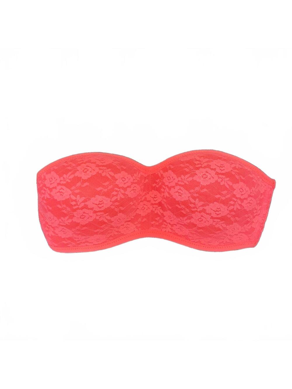 Victoria's Secret Pink Lace Bandeau Bra 34B Strapless Convertible Bra